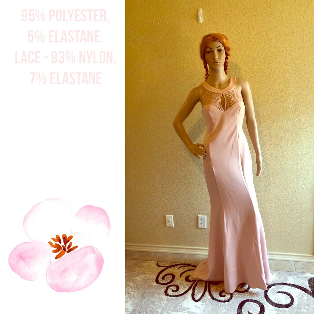 OPEN BACK LACE MAXI DRESS WITH FRILL DETAIL